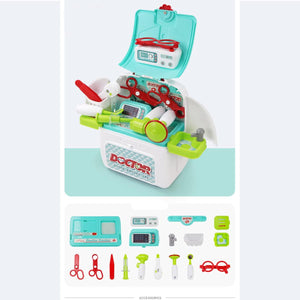 Coo11 2-in-1 Doctor Kit for Kids, Medical Backpack, Improves Skill & Development, Eduaction Fun, Pretend Play Set, Simulation Props, Gift for Boys and Girls, Suitable for 3+