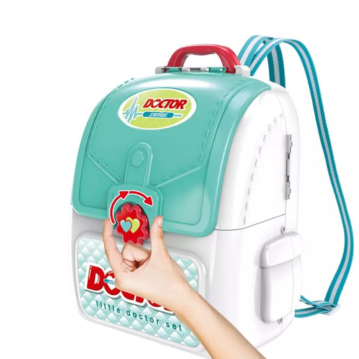 Coo11 2-in-1 Doctor Kit for Kids, Medical Backpack, Improves Skill & Development, Eduaction Fun, Pretend Play Set, Simulation Props, Gift for Boys and Girls, Suitable for 3+