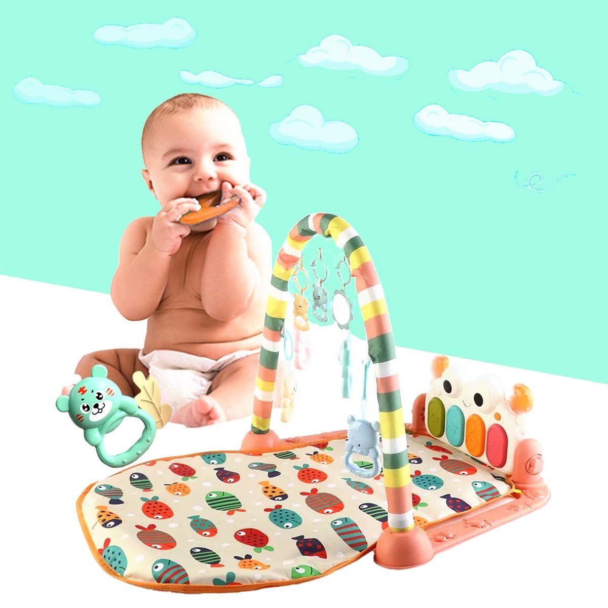 Baby Piano Gym mat Activity MAt with Toys and ratthle
