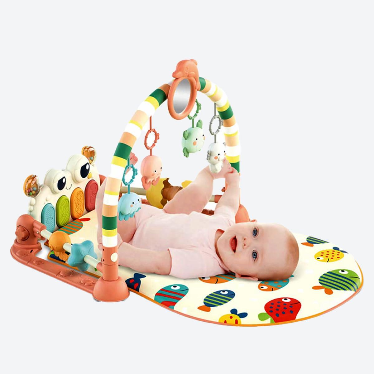 Baby Piano Gym mat Activity MAt with Toys and ratthle