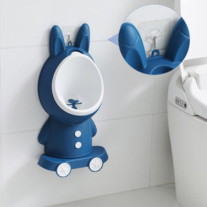Coo11 Boys Wall-Mounted Rabbit Design Urinal Pot, Toddler Toilet Training Pee Stand, Adjustable Height, Easy to Clean, Lightweight, Convenient for 6 Months to 5 Years kids, Easy to Use