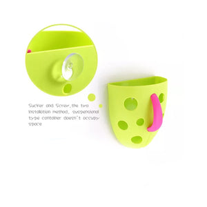 Coo11 Wall-mounted Bath Toy Organizer Toddler Bathroom Storage Perfect for Boys & Girls, Easy to Carry, Portable, Lightweight, Convenient for Shower room Storage In One Scoop