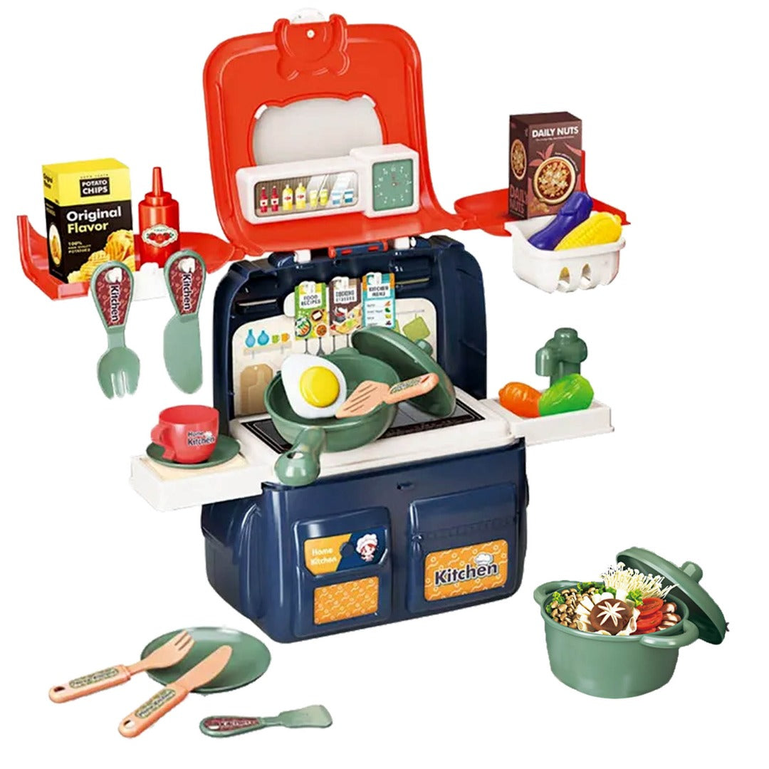 Coo11 Kitchen Cooking Accessories Play Set Toy for Kids, Pretend Play Modern Cooking Game, Educational Fun Time, Home Kitchen Toys for Children, Boys, Girls, Suitable for 3+