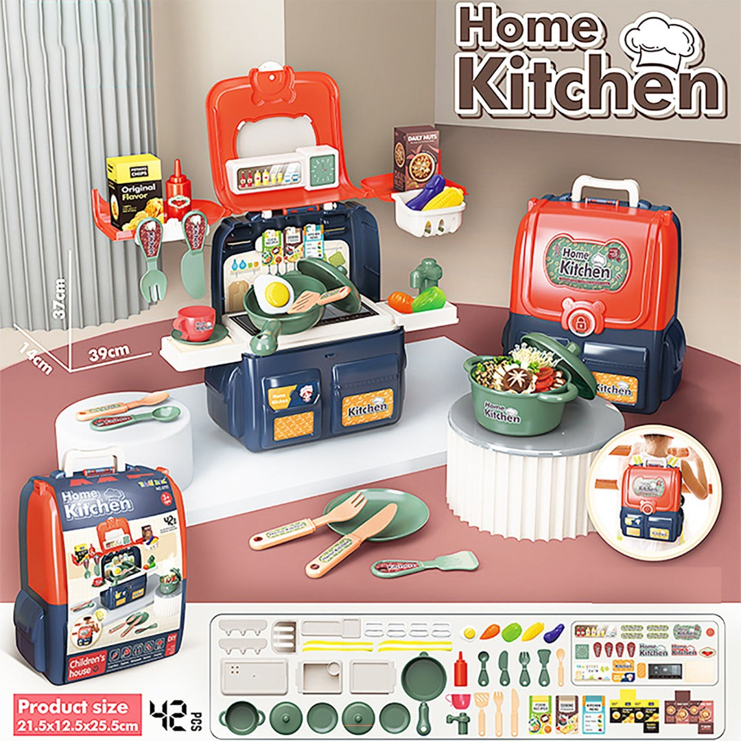 Coo11 Kitchen Cooking Accessories Play Set Toy for Kids, Pretend Play Modern Cooking Game, Educational Fun Time, Home Kitchen Toys for Children, Boys, Girls, Suitable for 3+