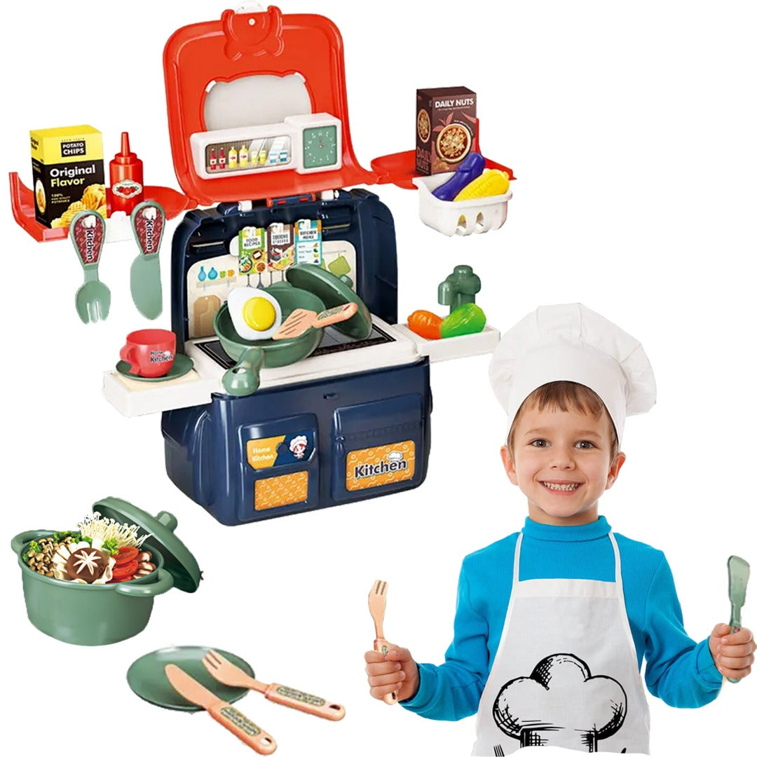 Coo11 Kitchen Cooking Accessories Play Set Toy for Kids, Pretend Play Modern Cooking Game, Educational Fun Time, Home Kitchen Toys for Children, Boys, Girls, Suitable for 3+
