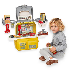 Coo11 Kids Play House Construction Tool Accessories with Bag, Educational Set, Indoor or Outdoor Play Kit, Perfect Gift for Boys, Easy to Carry, Suitable for 3+