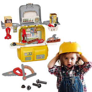 Coo11 Kids Play House Construction Tool Accessories with Bag, Educational Set, Indoor or Outdoor Play Kit, Perfect Gift for Boys, Easy to Carry, Suitable for 3+