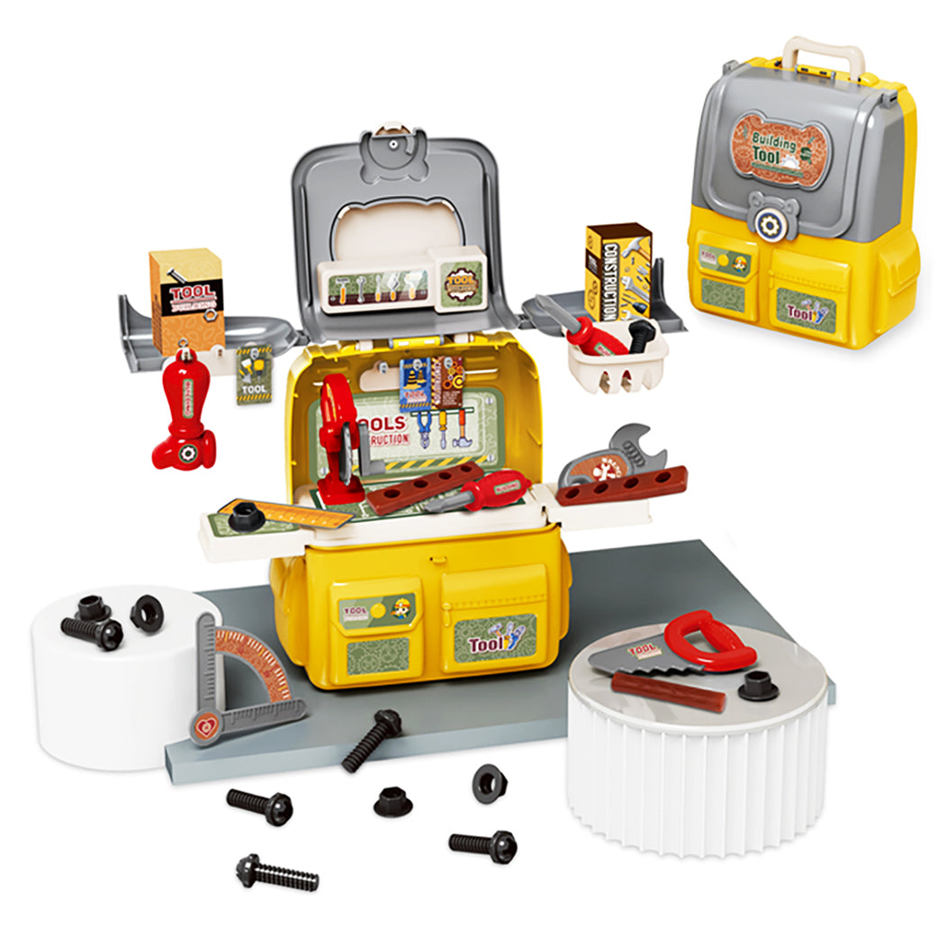 Coo11 Kids Play House Construction Tool Accessories with Bag, Educational Set, Indoor or Outdoor Play Kit, Perfect Gift for Boys, Easy to Carry, Suitable for 3+