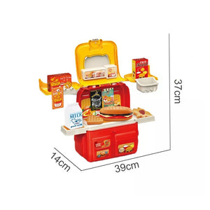 Play House Dressing Medical Tools Kitchen Travel Hamburger Bag Series Children's Kit Play Box Set For Market Educational-play Take Apart Toys For 3 4 5 Years Old Kids Boys Girls| best Suited For Birthday And Return Gift
