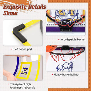 Coo11 Children's Mount Wall Basketball Board, Adjustable Sport Game Play Set, Suitable for Indoor and Outdoor, Perfect Gift for Boys & Girls, Suitable for 3+