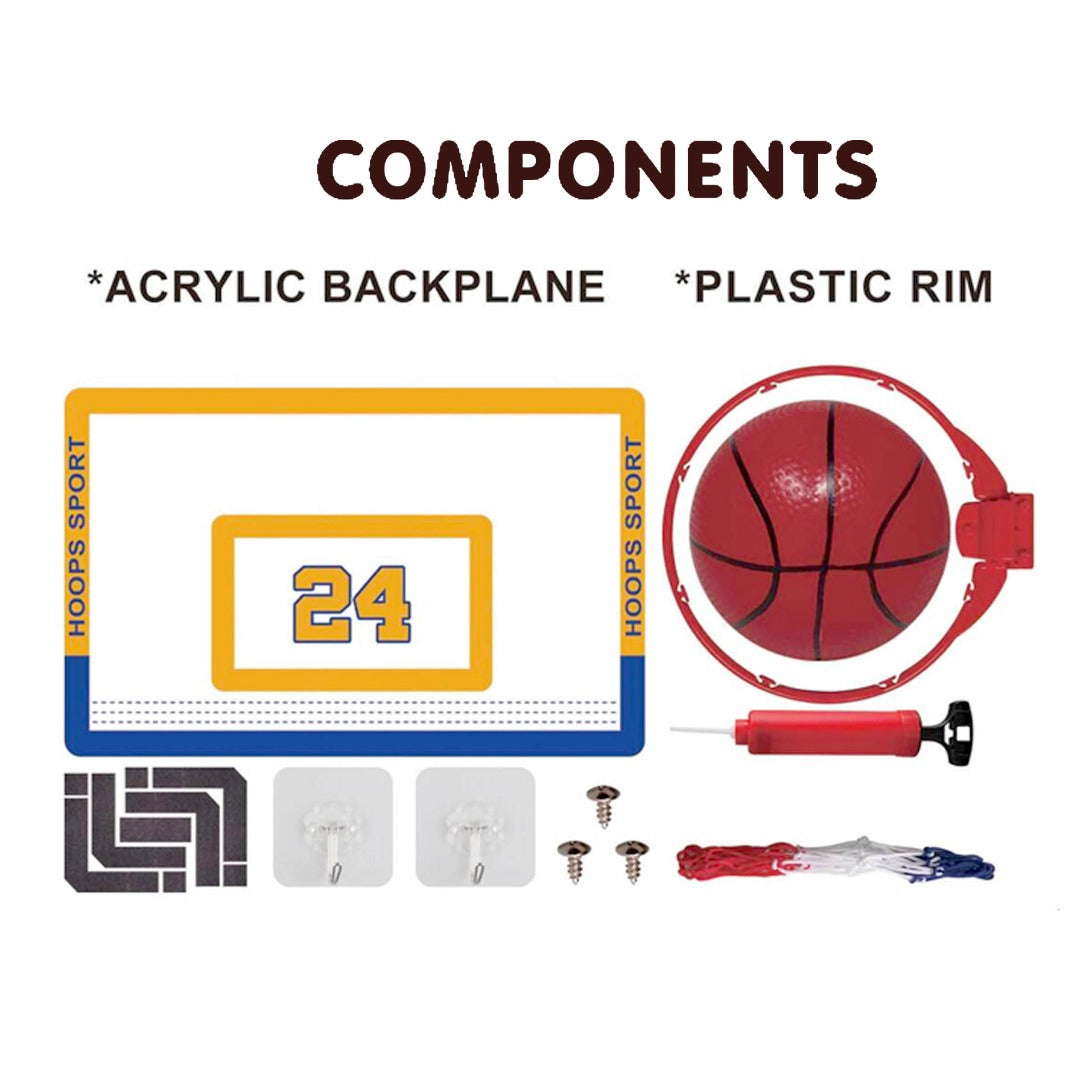 Coo11 Children's Mount Wall Basketball Board, Adjustable Sport Game Play Set, Suitable for Indoor and Outdoor, Perfect Gift for Boys & Girls, Suitable for 3+