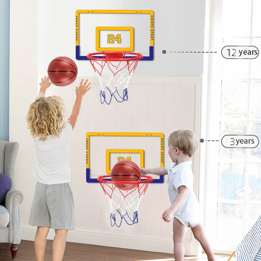 Coo11 Children's Mount Wall Basketball Board, Adjustable Sport Game Play Set, Suitable for Indoor and Outdoor, Perfect Gift for Boys & Girls, Suitable for 3+