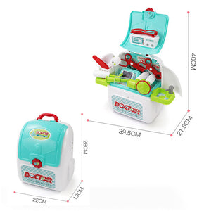 Coo11 2-in-1 Doctor Kit for Kids, Medical Backpack, Improves Skill & Development, Eduaction Fun, Pretend Play Set, Simulation Props, Gift for Boys and Girls, Suitable for 3+