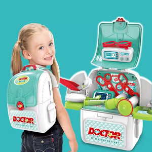 Coo11 2-in-1 Doctor Kit for Kids, Medical Backpack, Improves Skill & Development, Eduaction Fun, Pretend Play Set, Simulation Props, Gift for Boys and Girls, Suitable for 3+