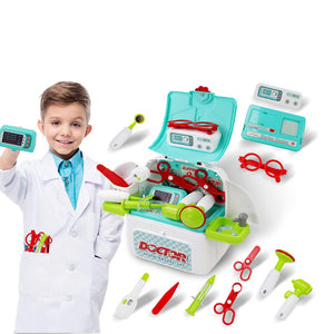 Coo11 2-in-1 Doctor Kit for Kids, Medical Backpack, Improves Skill & Development, Eduaction Fun, Pretend Play Set, Simulation Props, Gift for Boys and Girls, Suitable for 3+