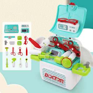Coo11 2-in-1 Doctor Kit for Kids, Medical Backpack, Improves Skill & Development, Eduaction Fun, Pretend Play Set, Simulation Props, Gift for Boys and Girls, Suitable for 3+