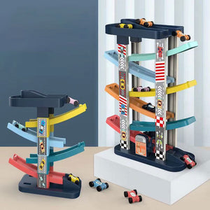 Coo11 Children Car Parking Railing with Car Toy, Activity Parking Ramp Set, Educational Toy for Kids 3+, Perfect Gift for Boys & Girls, Skills Improvment Fun Playset