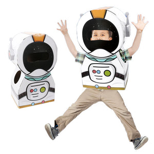 Coo11 Kids Space Astronaut Carton Cardboard Box, Handmade DIY Dressing Wearable Toy for Indoor Outdoor, Kindergarten Fun, Portable, Lightweight, Perfect Gift for Boys & Girls, Suitable for 3+