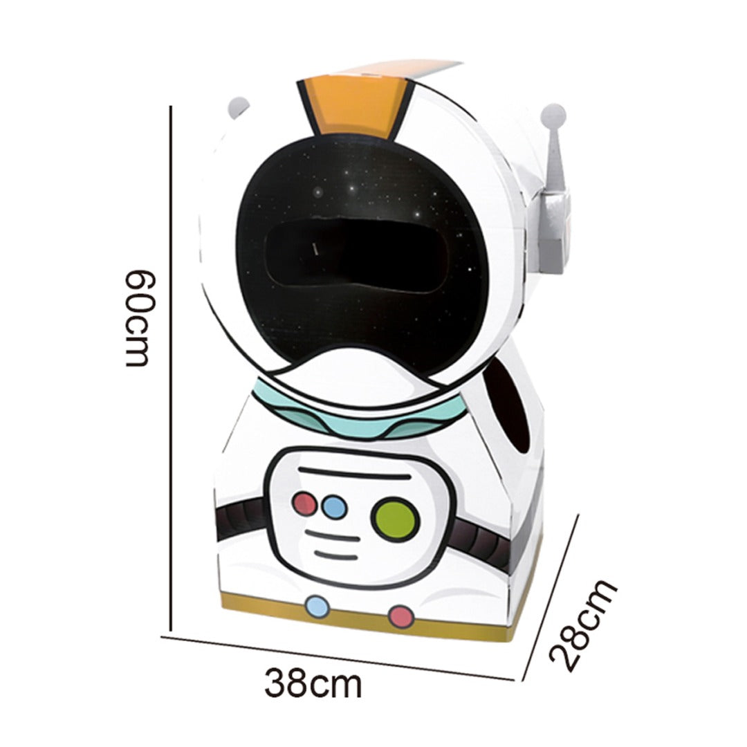Coo11 Kids Space Astronaut Carton Cardboard Box, Handmade DIY Dressing Wearable Toy for Indoor Outdoor, Kindergarten Fun, Portable, Lightweight, Perfect Gift for Boys & Girls, Suitable for 3+