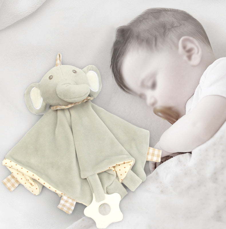 Coo11 Kids Elephant Soothing Toy, Lightweight Cuddly Toy, Convenient for Travel, Easy to Wash, Portable, Plush Toy for Baby Girls & Boys, Suitable for Ages 0 Months +