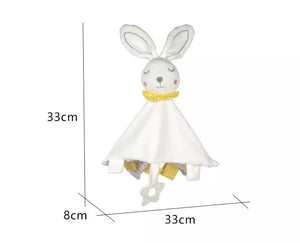 Coo11 Kids Rabbit Soothing Toy, Lightweight Cuddly Toy, Convenient for Travel, Easy to Wash, Portable, Plush Toy for Baby Girls & Boys, Suitable for Ages 0 Months +