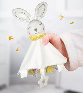 Coo11 Kids Rabbit Soothing Toy, Lightweight Cuddly Toy, Convenient for Travel, Easy to Wash, Portable, Plush Toy for Baby Girls & Boys, Suitable for Ages 0 Months +
