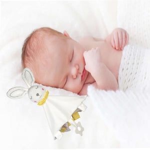 Coo11 Kids Rabbit Soothing Toy, Lightweight Cuddly Toy, Convenient for Travel, Easy to Wash, Portable, Plush Toy for Baby Girls & Boys, Suitable for Ages 0 Months +