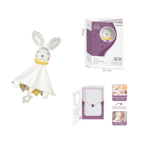 Coo11 Kids Rabbit Soothing Toy, Lightweight Cuddly Toy, Convenient for Travel, Easy to Wash, Portable, Plush Toy for Baby Girls & Boys, Suitable for Ages 0 Months +