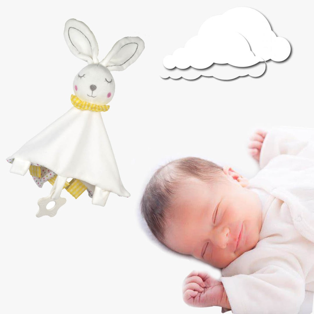 Coo11 Kids Rabbit Soothing Toy, Lightweight Cuddly Toy, Convenient for Travel, Easy to Wash, Portable, Plush Toy for Baby Girls & Boys, Suitable for Ages 0 Months +