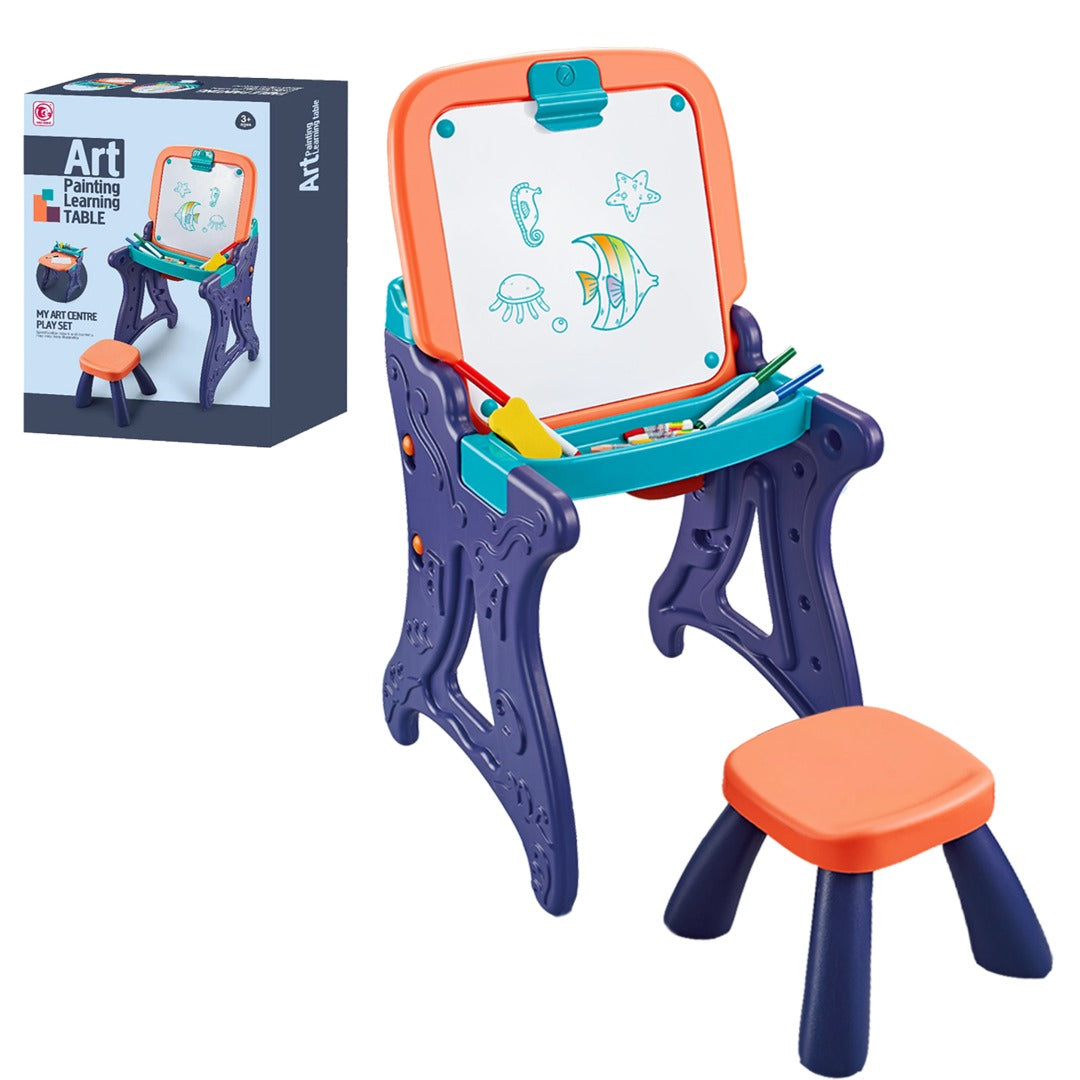Learning Table and Chair Set+ Safe For Children + Activity Table For Kids +toddler Multi Function Toy , Kids Learning Table For Learning Educational Gift For Boys Girls 6-13