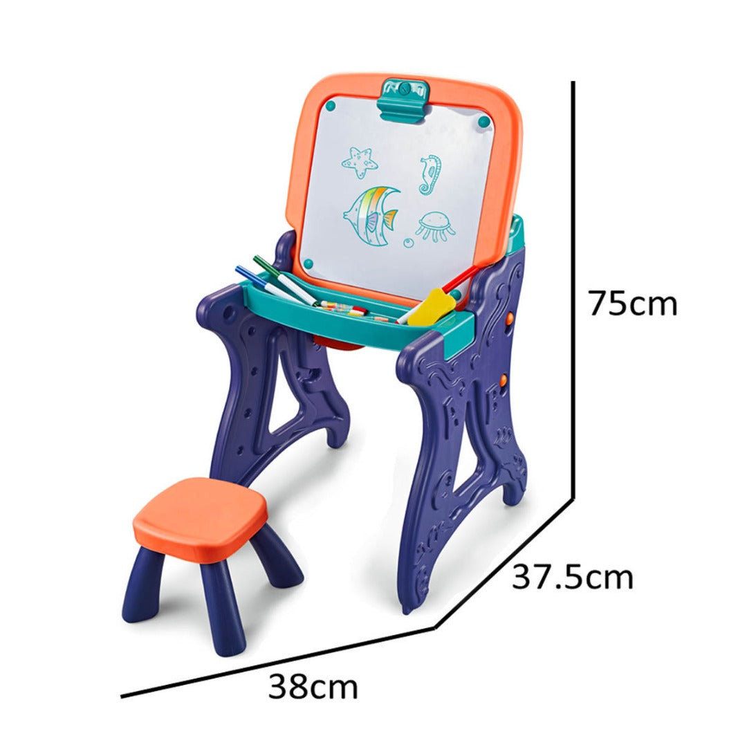Learning Table and Chair Set+ Safe For Children + Activity Table For Kids +toddler Multi Function Toy , Kids Learning Table For Learning Educational Gift For Boys Girls 6-13