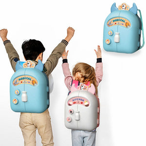 Pretend Play House Blue Backpack Small Mini Kitchen Toys Real Cooking Set For Kids  Set Pretend Role Play Toys For Boys And Girls, Premium Pieces Set