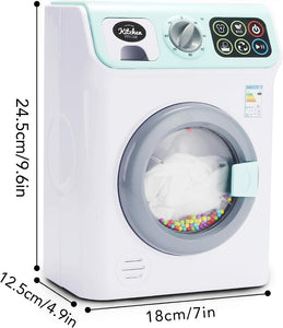 White Washing Machine I Washing Programmer And Original Sounds I Works With Or Without Water I Toy For Children Aged 3 Years And Up - Interactive & Realistic- Pretend Play Appliance For Kids