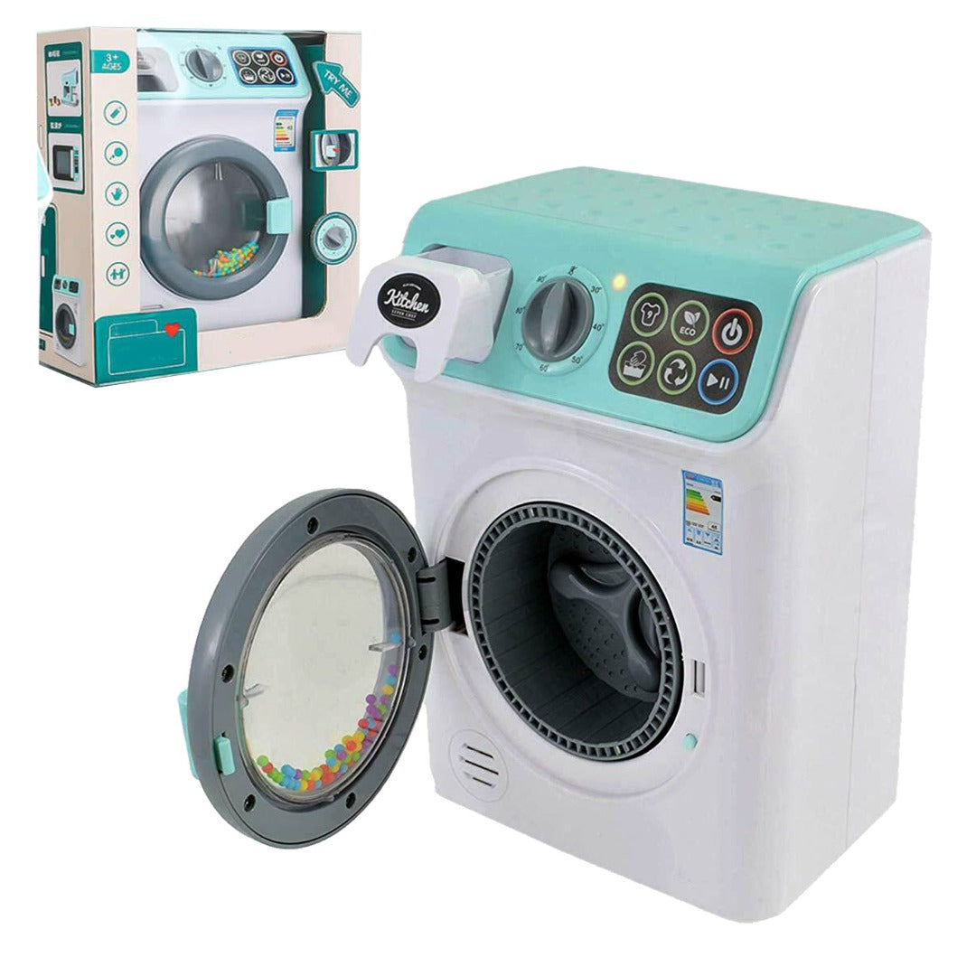 White Washing Machine I Washing Programmer And Original Sounds I Works With Or Without Water I Toy For Children Aged 3 Years And Up - Interactive & Realistic- Pretend Play Appliance For Kids