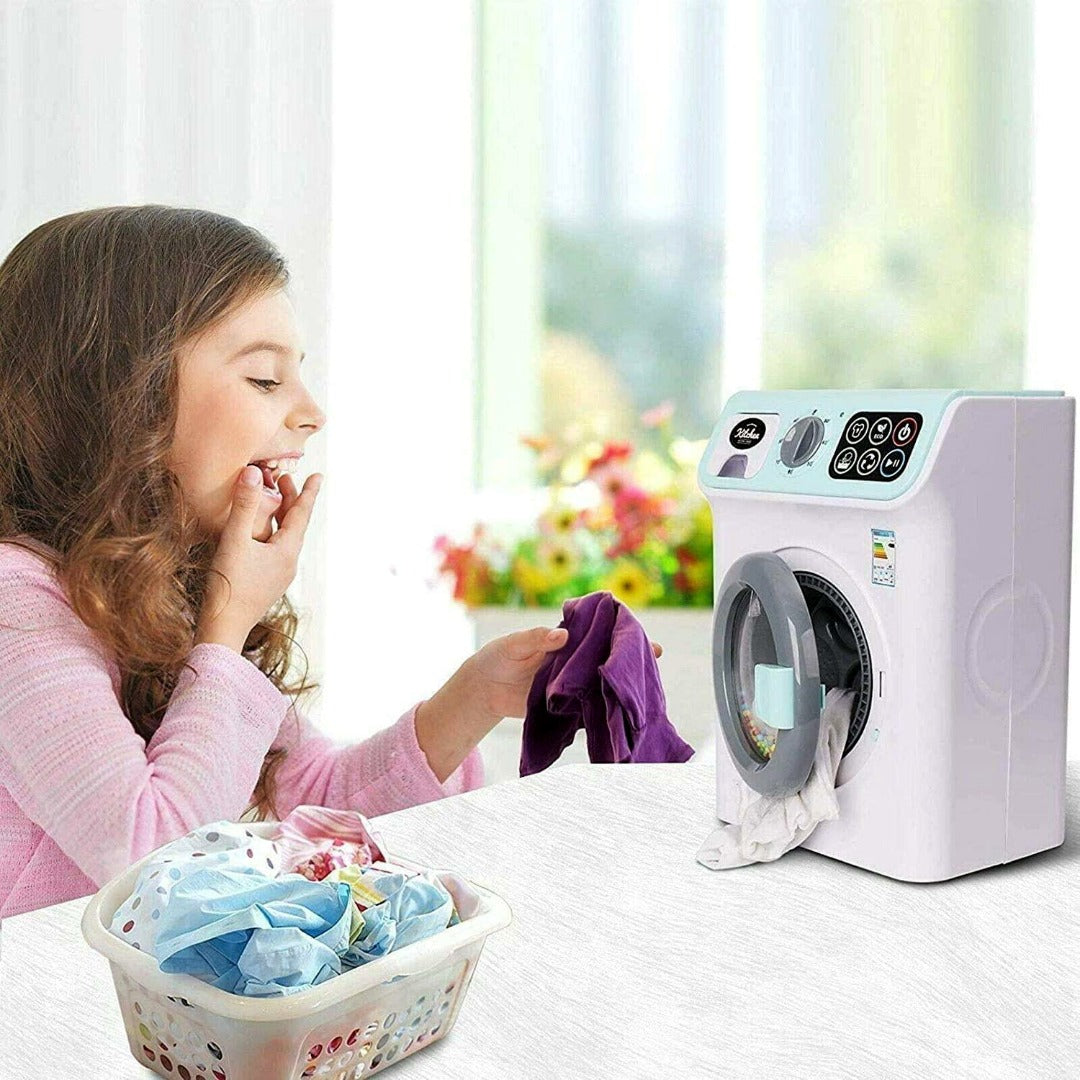 White Washing Machine I Washing Programmer And Original Sounds I Works With Or Without Water I Toy For Children Aged 3 Years And Up - Interactive & Realistic- Pretend Play Appliance For Kids