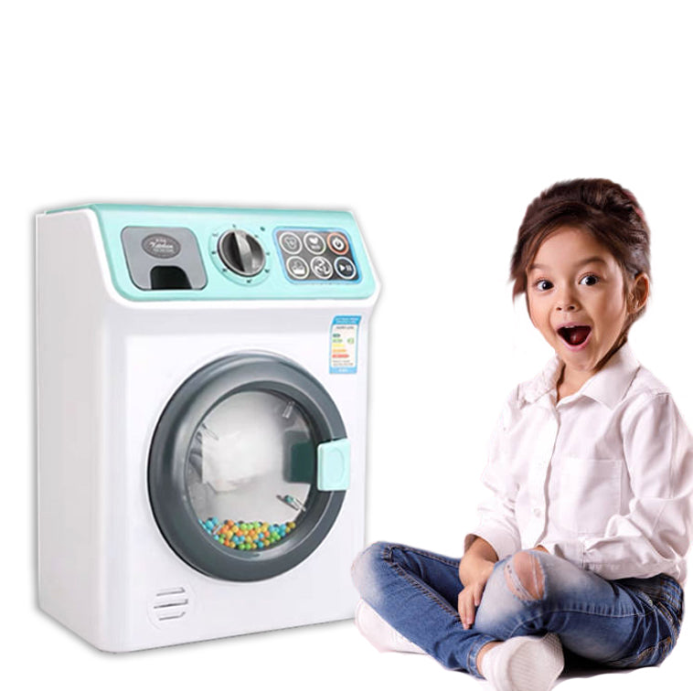 White Washing Machine I Washing Programmer And Original Sounds I Works With Or Without Water I Toy For Children Aged 3 Years And Up - Interactive & Realistic- Pretend Play Appliance For Kids