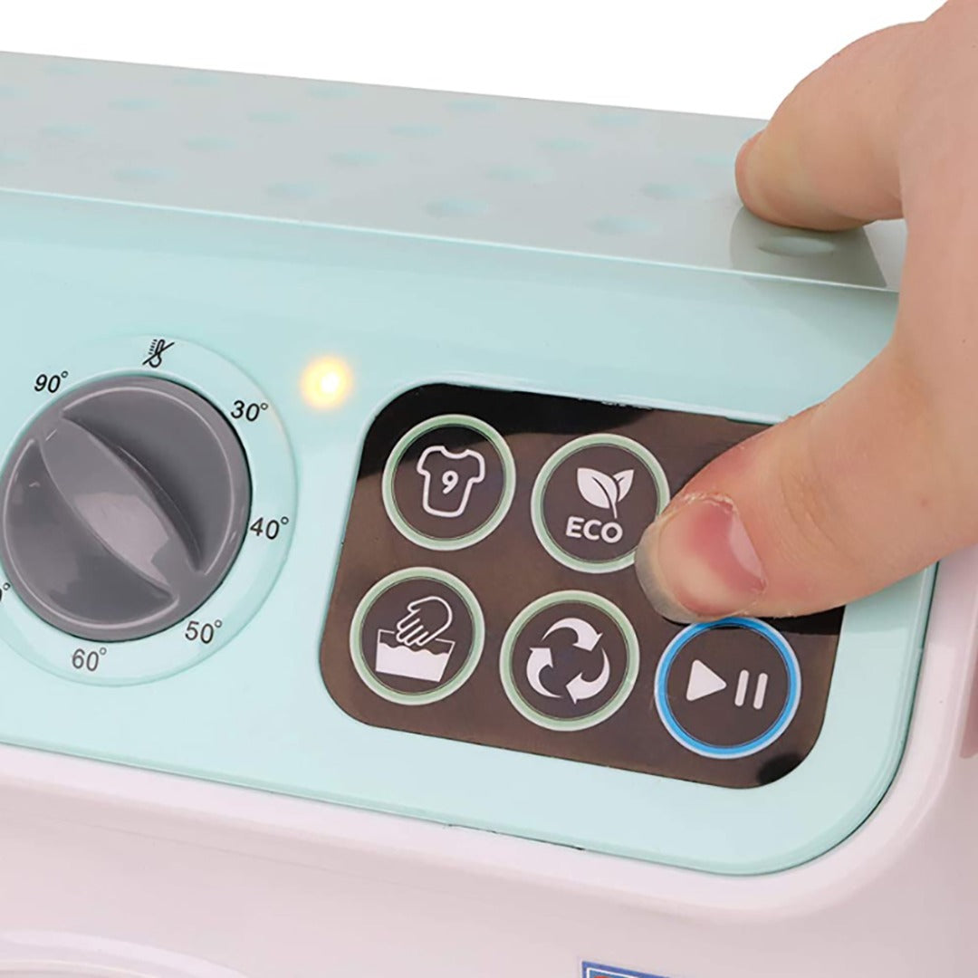 White Washing Machine I Washing Programmer And Original Sounds I Works With Or Without Water I Toy For Children Aged 3 Years And Up - Interactive & Realistic- Pretend Play Appliance For Kids