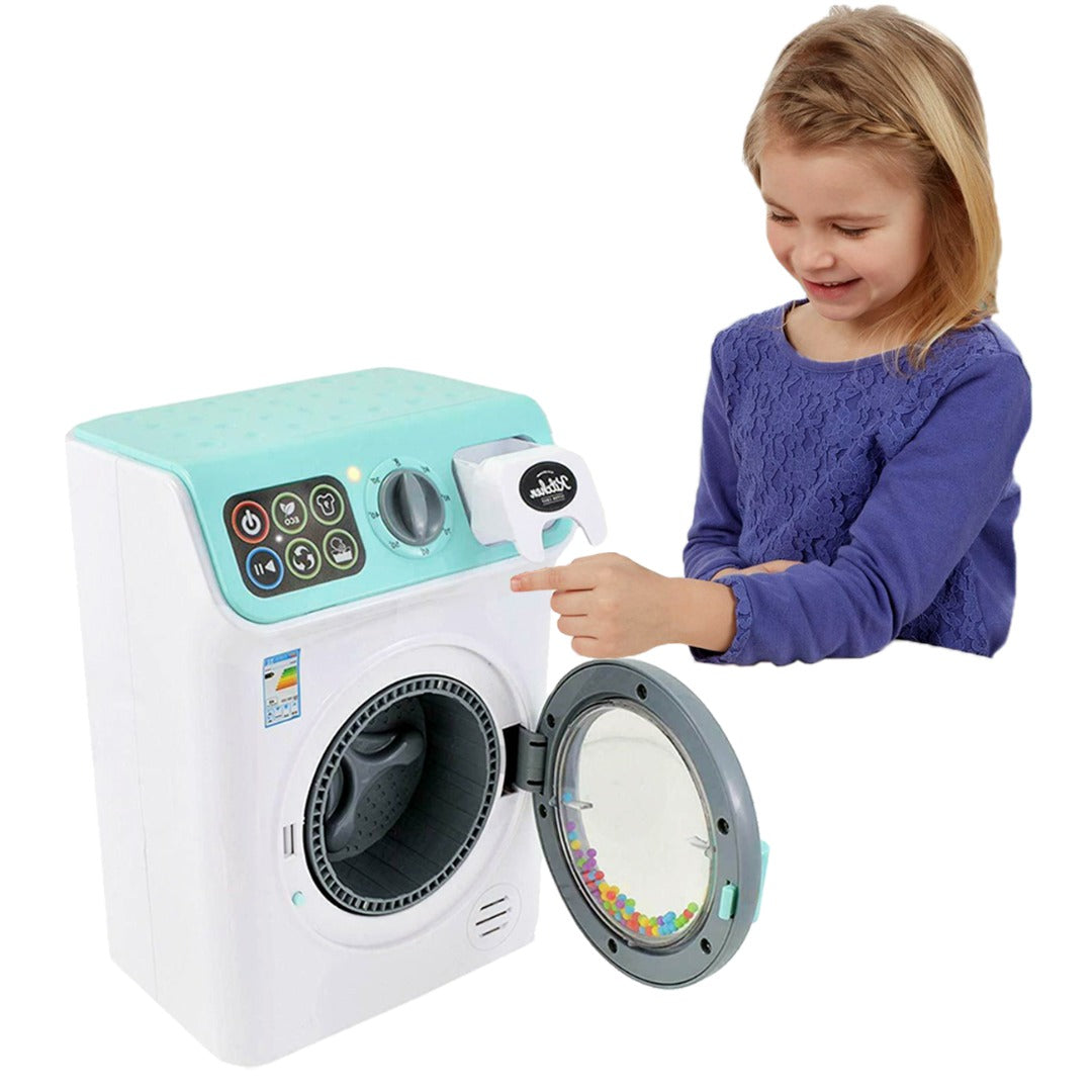 White Washing Machine I Washing Programmer And Original Sounds I Works With Or Without Water I Toy For Children Aged 3 Years And Up - Interactive & Realistic- Pretend Play Appliance For Kids