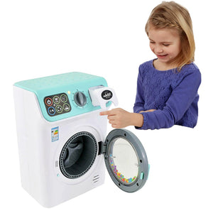 White Washing Machine I Washing Programmer And Original Sounds I Works With Or Without Water I Toy For Children Aged 3 Years And Up - Interactive & Realistic- Pretend Play Appliance For Kids