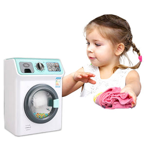 White Washing Machine I Washing Programmer And Original Sounds I Works With Or Without Water I Toy For Children Aged 3 Years And Up - Interactive & Realistic- Pretend Play Appliance For Kids