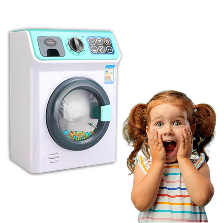 White Washing Machine I Washing Programmer And Original Sounds I Works With Or Without Water I Toy For Children Aged 3 Years And Up - Interactive & Realistic- Pretend Play Appliance For Kids