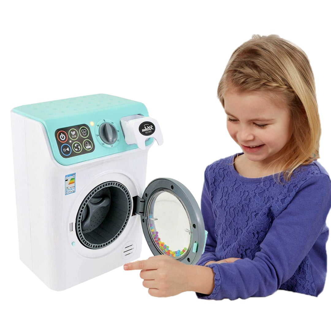 White Washing Machine I Washing Programmer And Original Sounds I Works With Or Without Water I Toy For Children Aged 3 Years And Up - Interactive & Realistic- Pretend Play Appliance For Kids