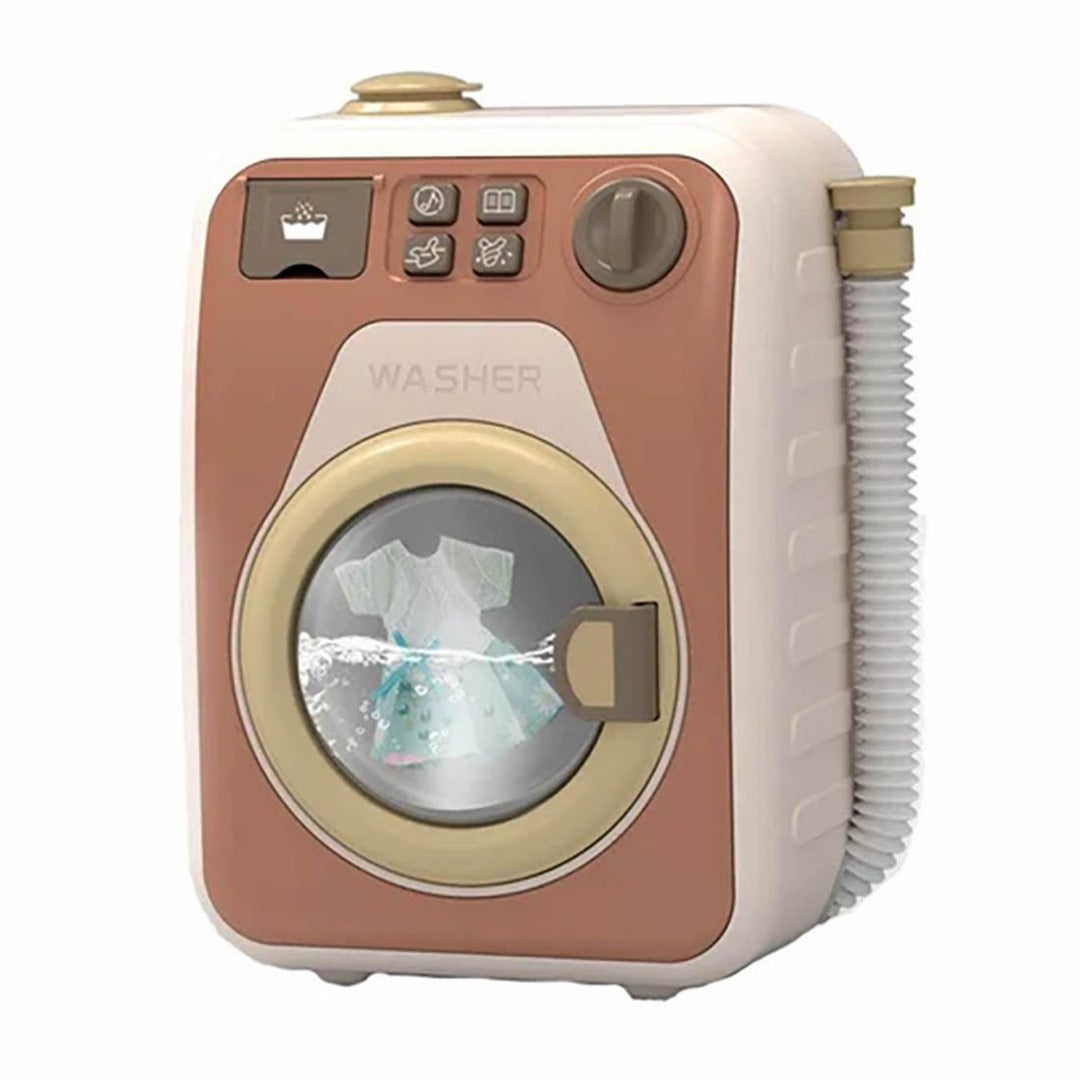 Washing Machine With Light And Music I Washing Programmer And Original Sounds I Works With Or Without Water I Toy For Children Aged 3 Years And Up - Interactive & Realistic With Sounds- Pretend Play Appliance For Kids