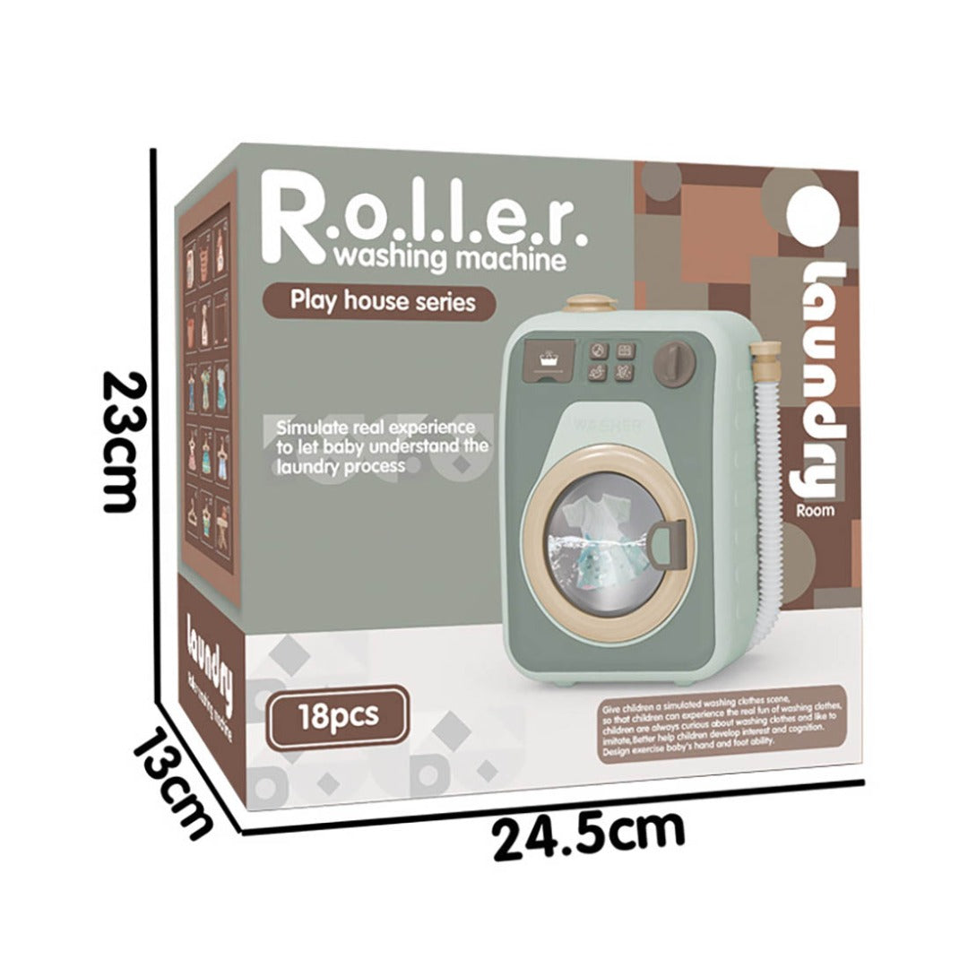 Washing Machine With Light And Music I Washing Programmer And Original Sounds I Works With Or Without Water I Toy For Children Aged 3 Years And Up - Interactive & Realistic With Sounds- Pretend Play Appliance For Kids