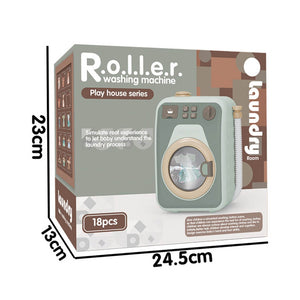 Washing Machine With Light And Music I Washing Programmer And Original Sounds I Works With Or Without Water I Toy For Children Aged 3 Years And Up - Interactive & Realistic With Sounds- Pretend Play Appliance For Kids