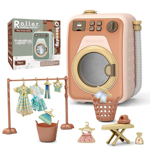 Washing Machine With Light And Music I Washing Programmer And Original Sounds I Works With Or Without Water I Toy For Children Aged 3 Years And Up - Interactive & Realistic With Sounds- Pretend Play Appliance For Kids