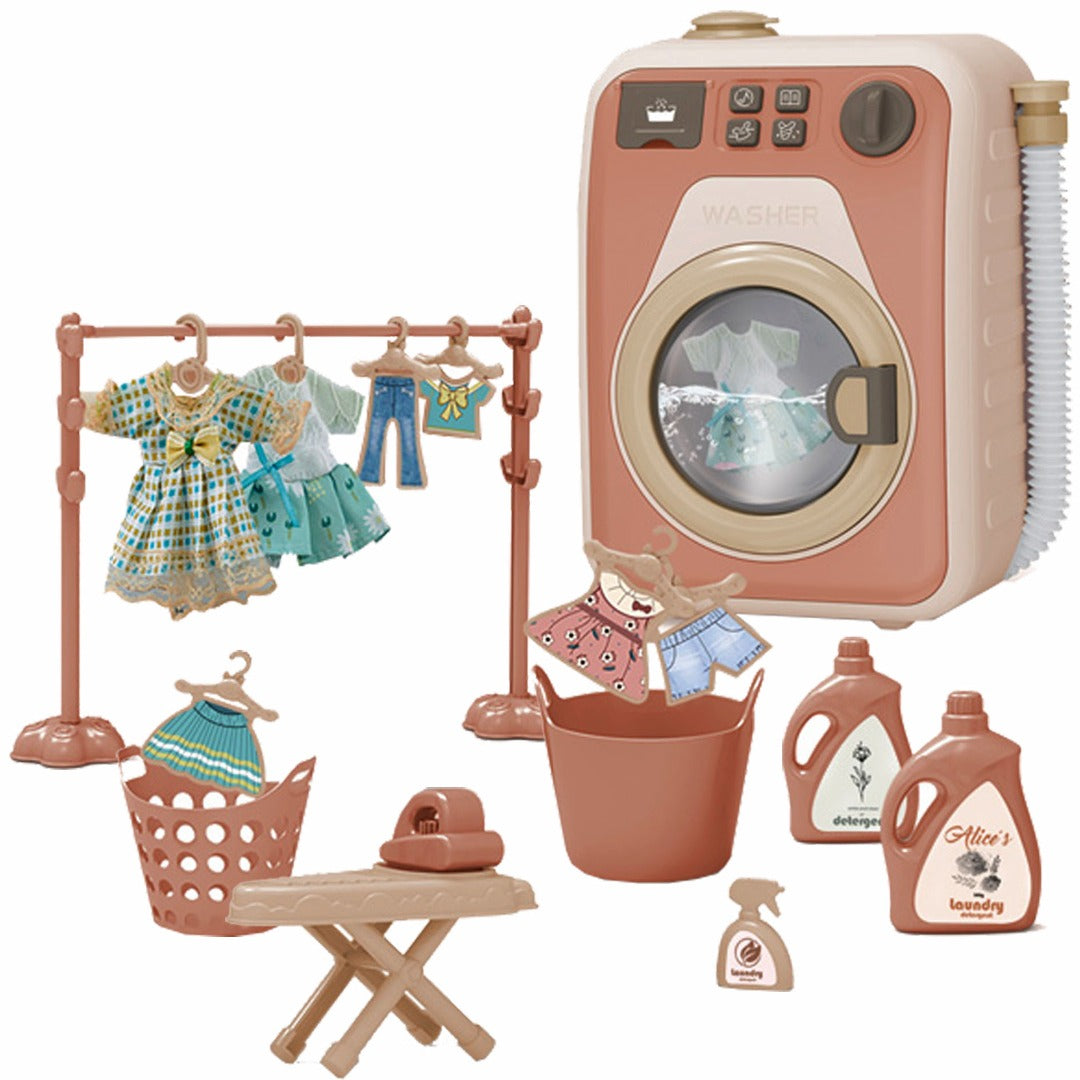 Washing Machine With Light And Music I Washing Programmer And Original Sounds I Works With Or Without Water I Toy For Children Aged 3 Years And Up - Interactive & Realistic With Sounds- Pretend Play Appliance For Kids
