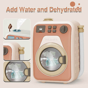 Washing Machine With Light And Music I Washing Programmer And Original Sounds I Works With Or Without Water I Toy For Children Aged 3 Years And Up - Interactive & Realistic With Sounds- Pretend Play Appliance For Kids