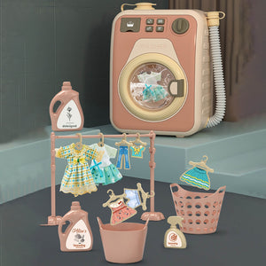 Washing Machine With Light And Music I Washing Programmer And Original Sounds I Works With Or Without Water I Toy For Children Aged 3 Years And Up - Interactive & Realistic With Sounds- Pretend Play Appliance For Kids