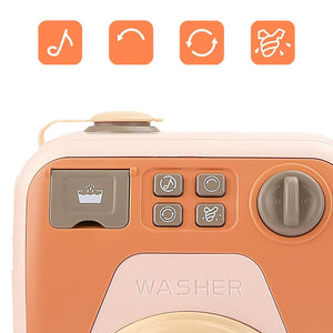 Washing Machine With Light And Music I Washing Programmer And Original Sounds I Works With Or Without Water I Toy For Children Aged 3 Years And Up - Interactive & Realistic With Sounds- Pretend Play Appliance For Kids